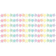 Pastel Pop Stars Die-Cut Border Trim, 35 Feet Per Pack, 6 Packs