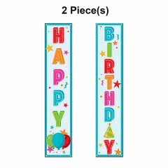 Happy Birthday Vertical Banner Set - 2 Pc.