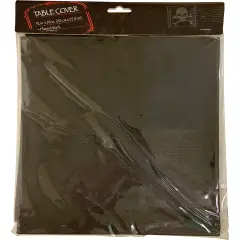 Solid Color Halloween Black Flannelback Tablecover Decoration