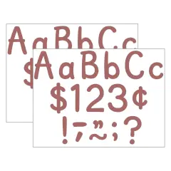 Deep Rose 4" Modern Classic Letters Combo Pack, 257 Pieces Per Pack, 2 Packs