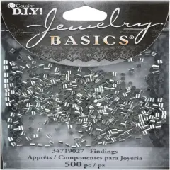 CousinDIY Jewelry Basics Metal Findings 500/Pkg-Silver Crimp Tubes 2mm