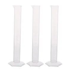Polypropylene Measuring Cylinder, Hexagonal Base, 1000ml, Pack of 3