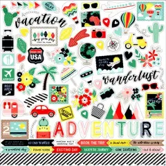 Echo Park Away We Go 12 x 12 Cardstock Stickers