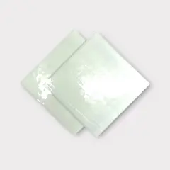 White Opaque COE 96 Fusible Glass Sheets / Mosaic Squares - 2 Pack