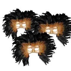 Lion Mask Half Style with Feathered Mane