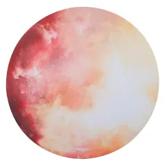 Insten Galaxy Mouse Pad Round Mars, Non Slip Rubber Base, Smooth Surface Mat, For Home Office Gaming Yellow