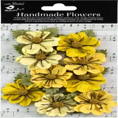 Little Birdie Wendy Paper Flowers 9/Pkg-Sunshine