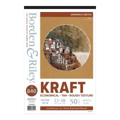 Borden & Riley 840 Kraft Paper Pad, 60 lb., 89GSM, 50 Sheets