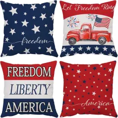 Throw Pillow Covers for 4th of July Decorations