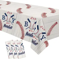 Baseball Baby Shower Decorations Tablecloth