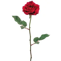 Allstate Long Stem Artificial Blooming Rose Spray- 23" - Red