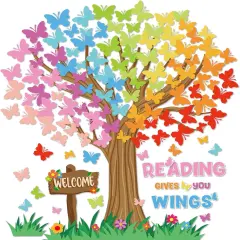 148Pcs Tree Classroom Bulletin Board