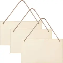 3pcs Unfinished Wood Sign Blank Rectangle