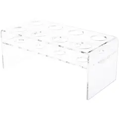 Plymor Clear Acrylic Ice Cream Cone Display Holder Riser, 5.125" H x 2.375" W x 6" D (Fits 8 Waffle Cones)