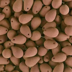 John Bead 114pcs 6x9mm Czech Glass White Alabaster Velvet Drop Bead Strands Cocoa