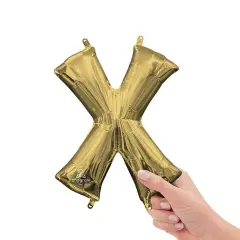 Anagram&reg; 16 Inch Letter X White Gold Air Fill Only