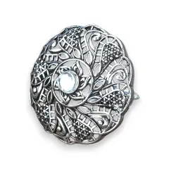 Classic Ring with Oxidised Plating Women Rings Open Wrap Finger Rings Adjustable Indian Bollywood Jewelry Antique Vintage Knuckle Boho Jewelry for Women WHITE