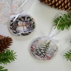 Bead Embroidery Kit Decoration - Winter guest