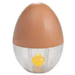 Hutzler Egg Scrambler & Egg Separator - Quick Easy Way to Beat Eggs Brown