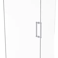 Contemporary 12 Inch Back To Back Shower Door Pull With Twisted Accent - 404T-12Bb-Sch