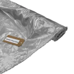 1 Yard Metallic Tissue Lame Fabric Lightweight Shiny Draping Material for Decor and Craft Silver