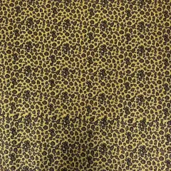 1 Yard Leopard Print Glitter Canvas Vinyl Fabric Fashion Accessories Craft Upholstery 56" Width Gold