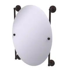 Que New Collection Oval Frameless Rail Mounted Mirror - Qn-27-91-Vb