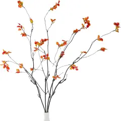 4pcs 38" Autumn Fake Plants with Stems - Orange