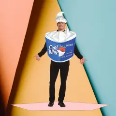 Kraft Cool Whip Adult Costume Cool Whip Tunic and Matching Hat