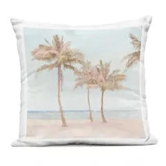 Stupell Industries Faded Palms on Beach Outdoor Pillow, 18 x 7 x 18