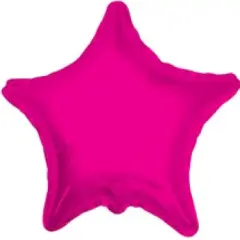 Hot Pink Star Mylar Balloon 18"