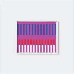 Geo Stripe Colorful Modern Art Print