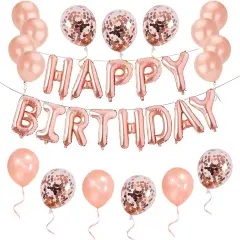 30pcs Pink Rose Gold Birthday Balloons - Balloons Kit