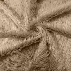 1 Yard Solid Faux Fox Fur Fabric for Cosplay Crafts Home Decor and Upholstery Dark Taupe