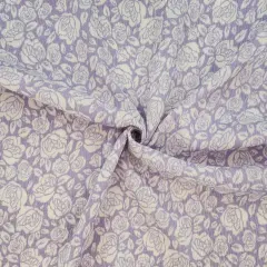 1 Yard Violet Rayon Crinkle Fabric Lightweight Soft Apparel Material for Dresses Blouses 50/52" Wide