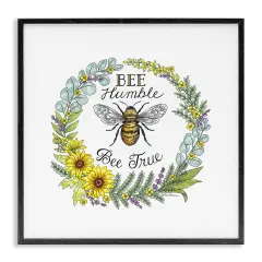 Stupell Industries Bee Humble & True Framed Giclee By Deb Strain
