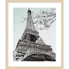 Spring in Paris I by Melissa Wang Wood Framed Wall Art Print