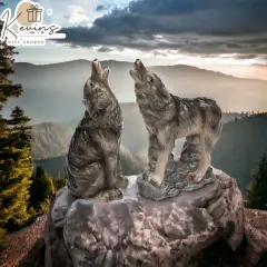 Ceramic Wolf Salt & Pepper Shakers, Home D&eacute;cor, Gift for Her, Gift for Mom, Kitchen D&eacute;cor, Cabin Decor