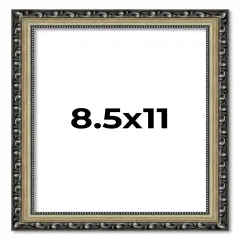 8.5x11 Museum-Quality Picture Frame with UV-Resistant Acrylic & Acid-Free Backing, Available in 4 Finishes - Gold, Silver, Bronze, and Black