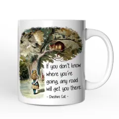 Getting Lost Cheshire Cat Quote Mug, Vintage Alice's Adventures in Wonderland