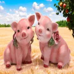 Hand Painted Ceramic Pig with Flowers Salt & Pepper Shakers, Home D&eacute;cor, Gift for Her, Gift for Mom, Kitchen D&eacute;cor, Farmhouse D&eacute;cor