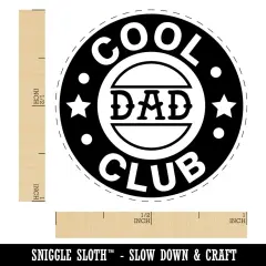Cool Dad Club Award Star Family Self-Inking Rubber Stamp Crafting Planners Brown