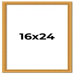 16x24 Museum-Quality Picture Frame with UV-Resistant Acrylic & Acid-Free Backing, Available in 4 Finishes - Gold, Silver, Bronze, and Black
