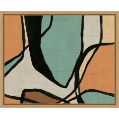 Abstract Stained Glass I by June Erica Vess Framed Canvas Wall Art