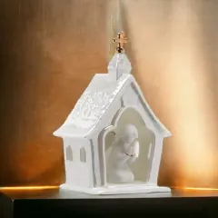Ceramic House Of Worship Ornament, Home D&eacute;cor, Religious D&eacute;cor, Religious Gift, Church D&eacute;cor, Baptism Gift