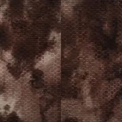 1 Yard Polyester Spandex Honeycomb Knit Real Tie Dye Fabric 58/60" Width BROWN