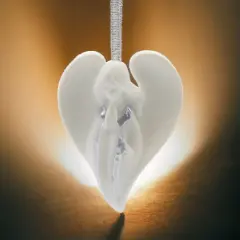 Ceramic Christmas Decor Praying Angel Ornament, Home D&eacute;cor, Religious D&eacute;cor, Religious Gift, Church D&eacute;cor, Baptism Gift