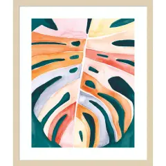 Multicolor Monstera II by Jennifer Paxton Parker Wood Framed Wall Art Print