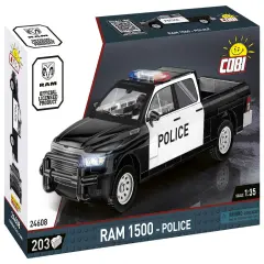COBI RAM 1500 Police Vehicle Model Building Set, 203 Pieces