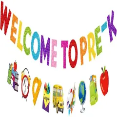 Welcome to PRE-K Banner - Back to School Decorations Supplies